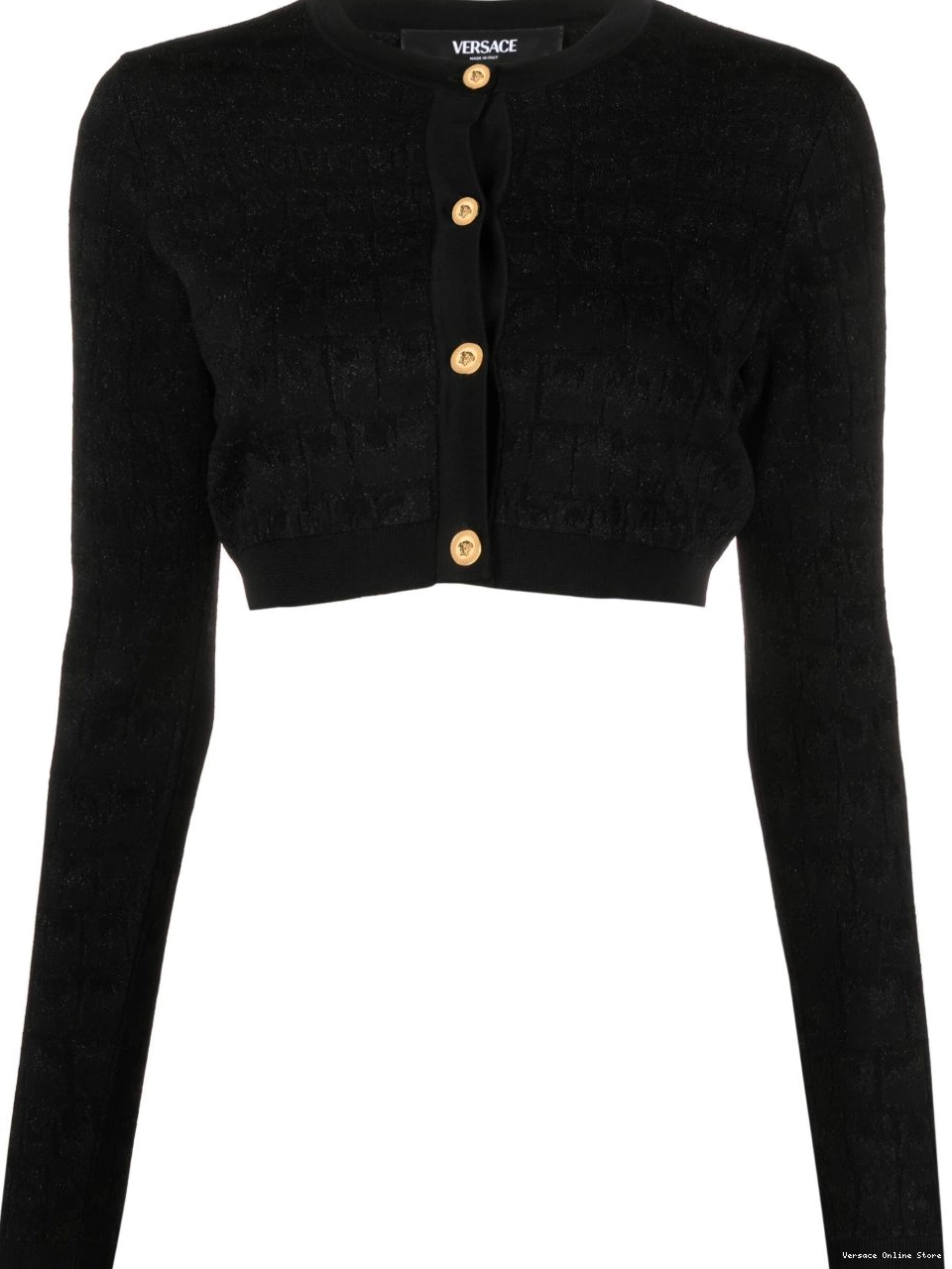 Cheap Versace cardigan croc-jacquard Women cropped 0424